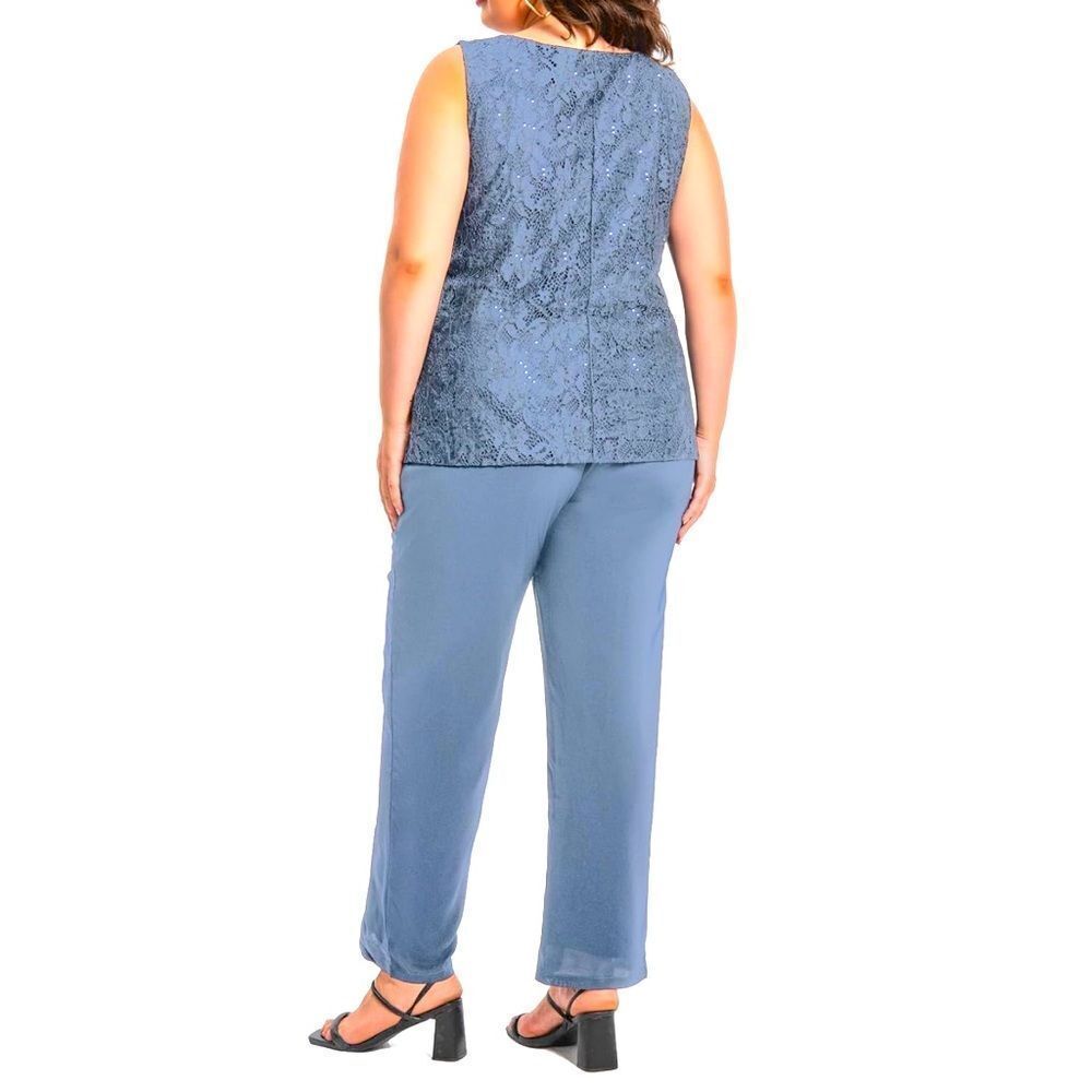 WTJIAPAI Chiffon Pant, Tank Top, Sequin Lace Jacket NWT - Picture 2 of 10